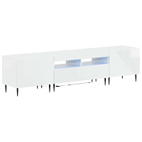 vidaXL 3-delad LED TV-bänk Vit högglans Konstruerat trä