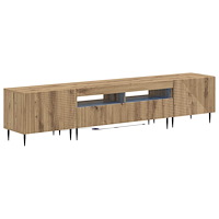 vidaXL 3-delad LED TV-bänk Artisan-ek Konstruerat trä