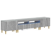 vidaXL 3-delad LED TV-bänk DELFT Grå Sonoma Konstruerat trä