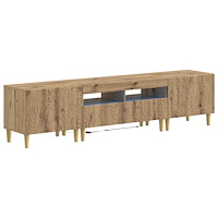 vidaXL 3-delad LED TV-bänk DELFT Artisan-ek Konstruerat trä