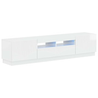 vidaXL LED TV-skåp HOORN 3 st Vit högglans Konstruerat trä