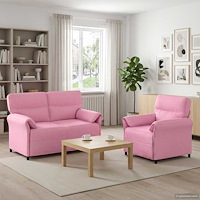 vidaXL Soffset 2 st Rosa Tyg