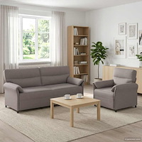 vidaXL Soffset 2 st Taupe Tyg