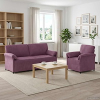 vidaXL Soffset 2 st Lila Sammet