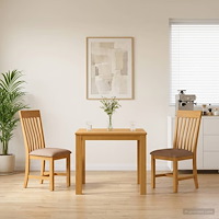 vidaXL Matgrupp RIJSWIJK 3 st Grå 90 x 90 x 75 cm Massivt Ekträ