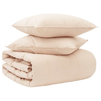 vidaXL Täckeset 2 st 135 x 220 cm Alla årstider Kapok Fiber Beige