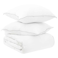 vidaXL Duntäcke och Kuddset 3 st 140 x 220 cm Vinter 1030 g/pc Vit