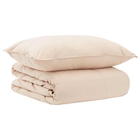 vidaXL Täckeset 2 st 137 x 200 cm Alla årstider Kapokfiber Beige