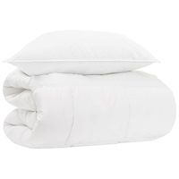 vidaXL Duntäcke och Kuddset 2 st Vit Bambufiber