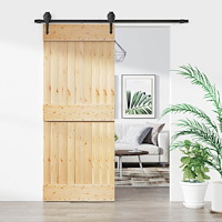 vidaXL Skjutdörr Naturlig och svart 85 x 210 cm Massiv furuträdörr