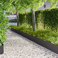 vidaXL Kant för gräsmatta 20 st 100 x 30 cm Stål Svart