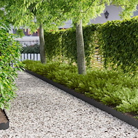 vidaXL Kant för gräsmatta 30 st 103 x 15 cm Stål Svart
