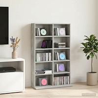 vidaXL CD Skåp Betonggrå 65 x 23,5 x 97,5 cm Konstruerat trä