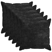 vidaXL Kuddöverdrag 6 st HOUTEN Antracit 80 x 80 cm Chenilletyg