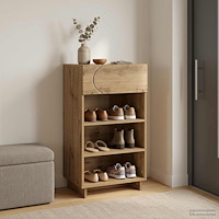 vidaXL Skoskåp 48 x 38 x 87,5 cm Konstruerat trä Artisan-ek