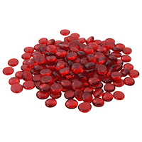vidaXL Glasnugget 17-19 mm Skarlakansröd Glas