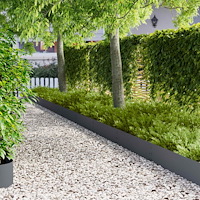 vidaXL Kant för gräsmatta 20 st 100 x 25 cm Stål Antracit