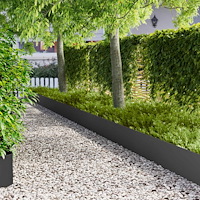 vidaXL Kant för gräsmatta 10 st 100 x 22 cm Stål Svart