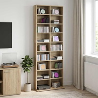 vidaXL CD Skåp Sonoma-ek 65 x 23,5 x 175 cm Konstruerat trä