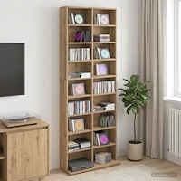 vidaXL CD Skåp Artisan-ek 65 x 23,5 x 175 cm Konstruerat trä