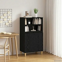 vidaXL Skåp Svart ek 60 x 36 x 110 cm Konstruerat trä