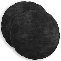 vidaXL Kuddöverdrag 2 st HEERLEN Antracit Ø 40 cm Chenilletyg