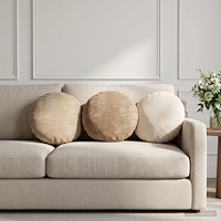 vidaXL Kuddöverdrag 2 st HEERLEN Taupe Ø 40 cm Chenilletyg