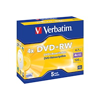 VERBATIM Verbatim DataLifePlus - DVD+RW x 5 - 4.7 GB - lagringsmedier
