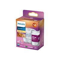 Philips Philips - LED-spotlight - GU10 - 3.8 W - varmt vitt ljus - 2200-2700 K (paket om 2)