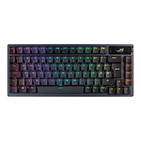 ASUSTeK COMPUTER ASUS ROG Azoth - tangentbord - 75 % med hot-swap - med OLED-display - AZERTY - fransk - gun metal Inmatningsenhet