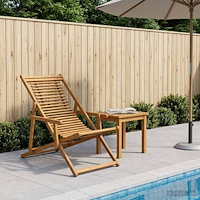 vidaXL Deck Chair 3 Position Massiv Eukalyptus Trä Naturlig
