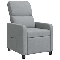 vidaXL Recliner Ljusgrå Tyg
