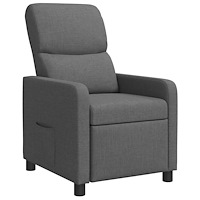 vidaXL Recliner Mörkgrå Tyg