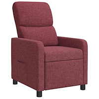 vidaXL Recliner Vinröd Tyg