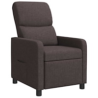 vidaXL Recliner Mörkbrun Tyg