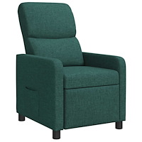 vidaXL Recliner Mörkgrön Tyg