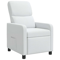 vidaXL Recliner Vit Tyg