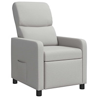 vidaXL Recliner Moln Grå Tyg