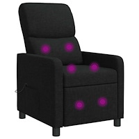 vidaXL Recliner Svart Tyg