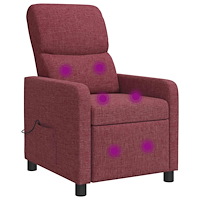 vidaXL Recliner Vinröd Tyg