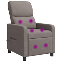 vidaXL Massagefåtölj Taupe