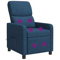 vidaXL Recliner Blå Tyg