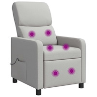 vidaXL Massagefåtölj Moln Grå Tyg