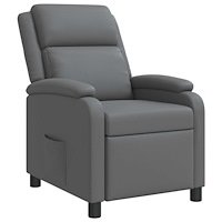 vidaXL Recliner Grå Konstläder