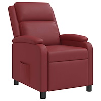 vidaXL Recliner Vinröd Konstläder