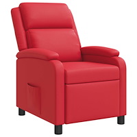 vidaXL Recliner Röd Konstläder