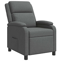 vidaXL Recliner Mörkgrå Tyg