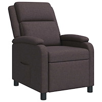 vidaXL Recliner Mörkbrun Tyg