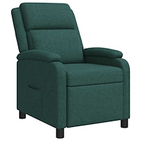 vidaXL Recliner Mörkgrön Tyg