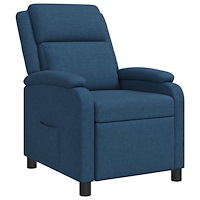 vidaXL Recliner Blå Tyg